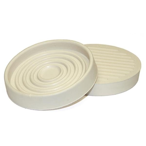 Richelieu America 235932 3 in. TruGuard Round Rubber Cup; Almond - Pack of 2 235932 - main